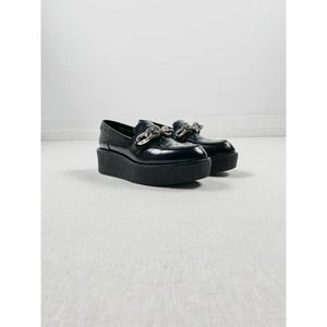 Louis Vuitton Black Platform Chain Loafers
